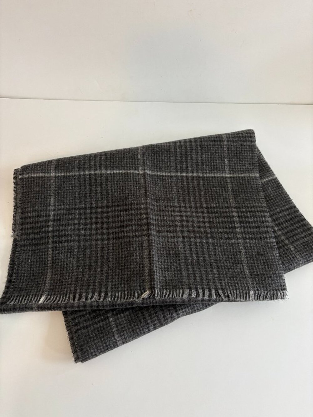 Fraas Gray Plaid Scarf Rectangle